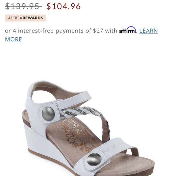 Aetrex Wedged Low Heals - Like New - Picture 2 of 4